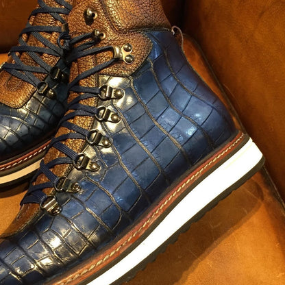 Men's Retro Big Head Work Boots High Top Motorcycle Boots