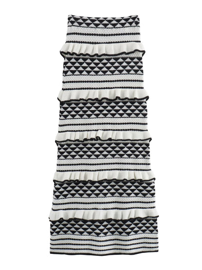 Crochet Bra Top And Skirt Two Piece Set