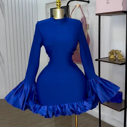 Flare Sleeve Slim Fit Dress