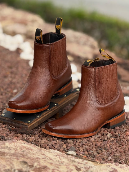 Elegant Cowboy Boot In Deerskin