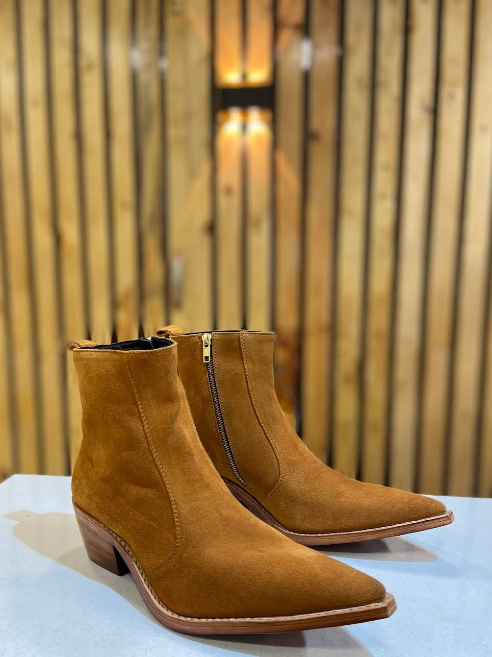 Men's Pointed Suede Leather Boots