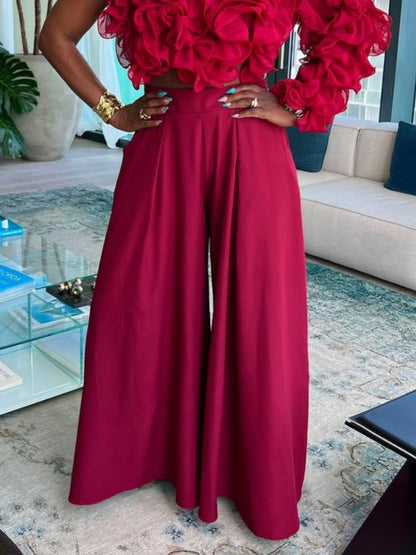 Gorgeous High-waisted Wide-leg Trousers