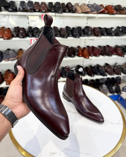 Men's Italian Handmade Chelsea Leather Boots