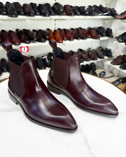 Men's Italian Handmade Chelsea Leather Boots