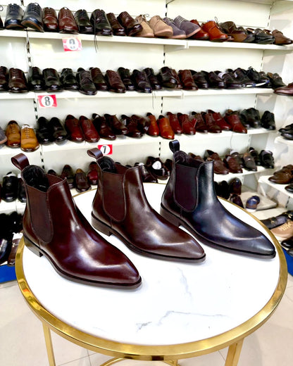 Men's Italian Handmade Chelsea Leather Boots