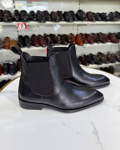 Men's Italian Handmade Chelsea Leather Boots