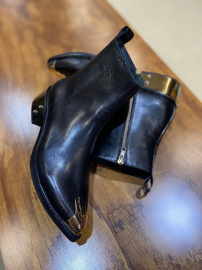 Ultimate Golden Toes & Heel Pointed Boots