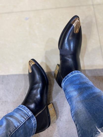 Ultimate Golden Toes & Heel Pointed Boots