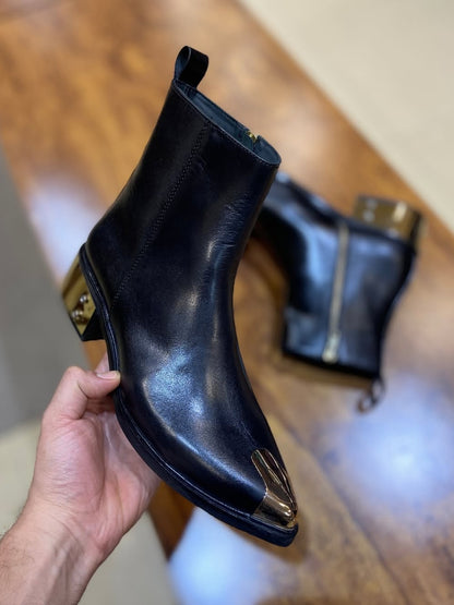 Ultimate Golden Toes & Heel Pointed Boots