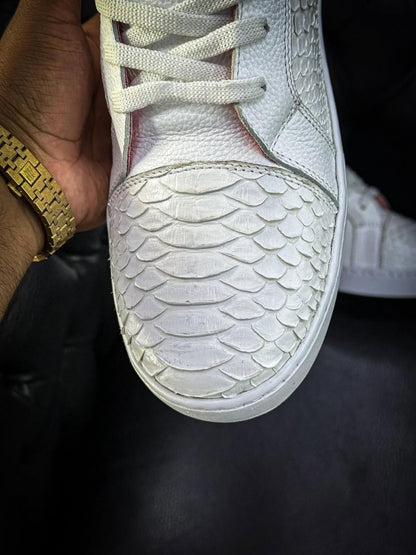 Men's Crocodile Textured High-top Sneakers