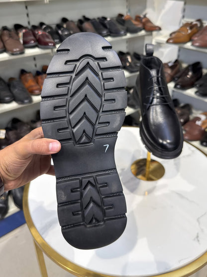 Men's Lace-up Leather Ankle Boots