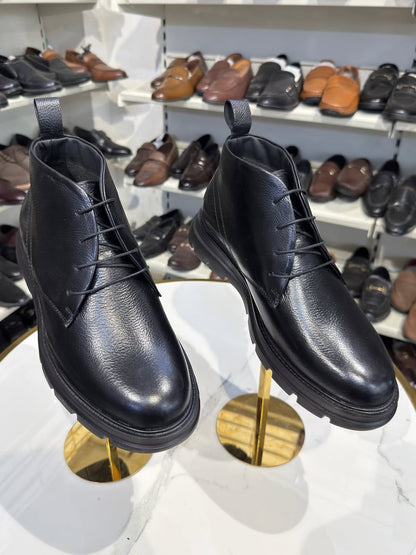 Men's Lace-up Leather Ankle Boots