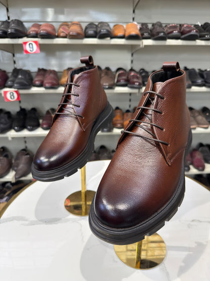 Men's Lace-up Leather Ankle Boots