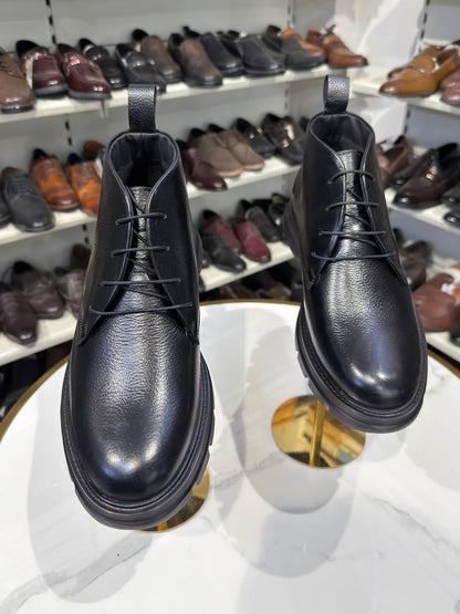 Men's Lace-up Leather Ankle Boots