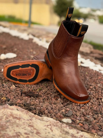 Elegant Cowboy Boot In Deerskin