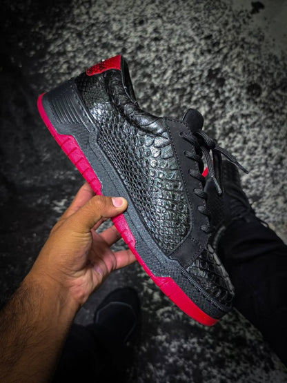 Men's Crocodile Textured Sneakers