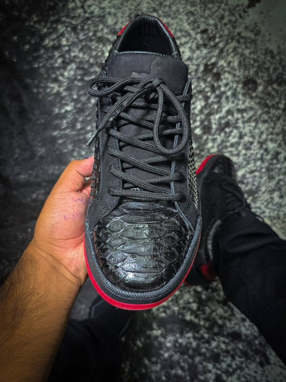 Men's Crocodile Textured Sneakers
