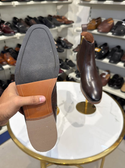 Men's T-Shape Wooden Chelsea Boots