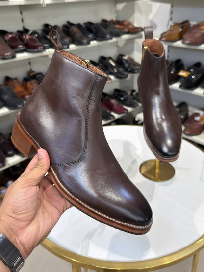 Men's T-Shape Wooden Chelsea Boots