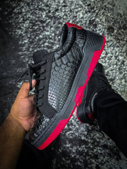 Men's Crocodile Textured Sneakers