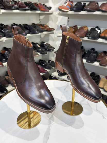 Men's T-Shape Wooden Chelsea Boots