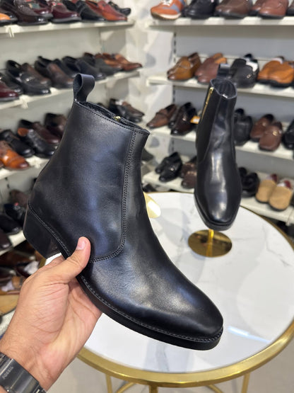 Men's T-Shape Wooden Chelsea Boots