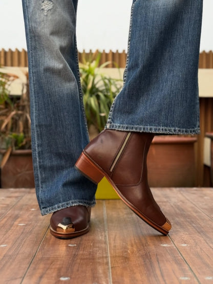 Men's Metal Toe Chelsea Boots