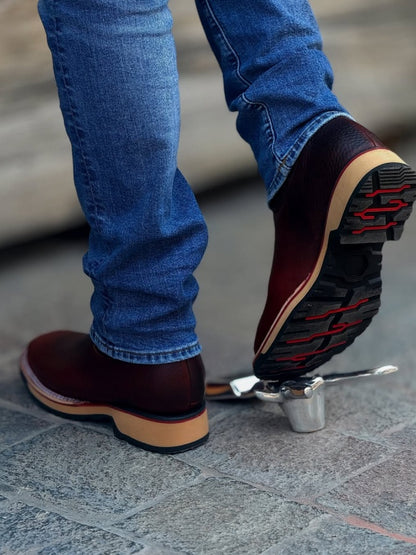 Double-density Sole Cowboy Leather Boots