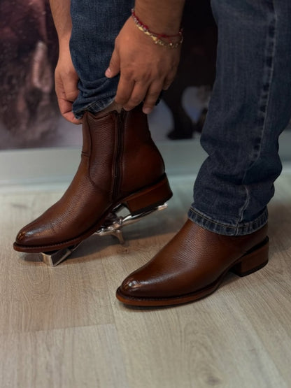 Men's Vintage Pointed Leather Boots