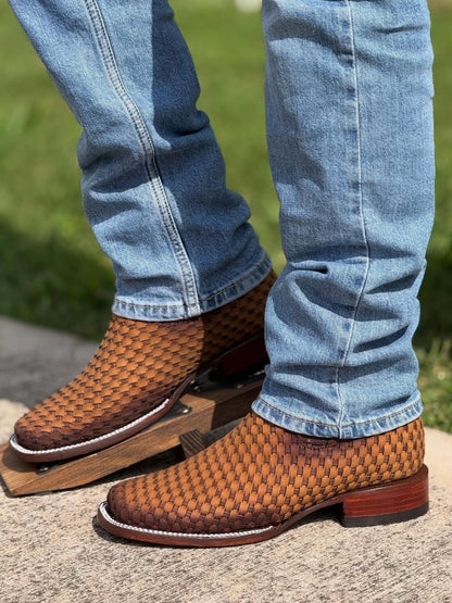 Men's Honey Woven Ankle Boots