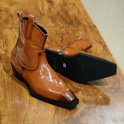 Men's New Italian Cowboy Leather Boots