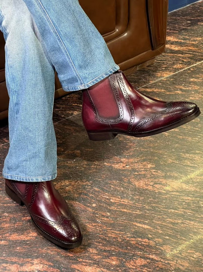 Men's Italian Handmade Baroque Chelsea Boots