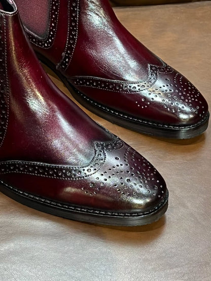 Men's Italian Handmade Baroque Chelsea Boots