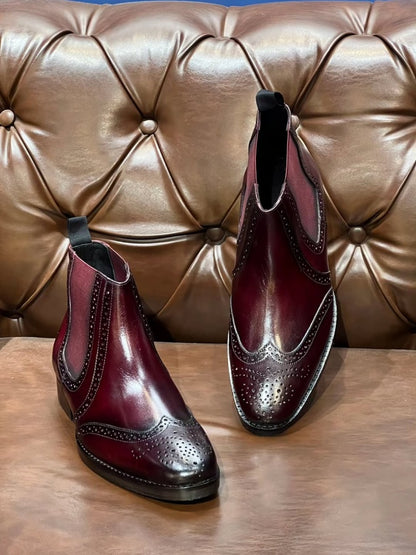 Men's Italian Handmade Baroque Chelsea Boots