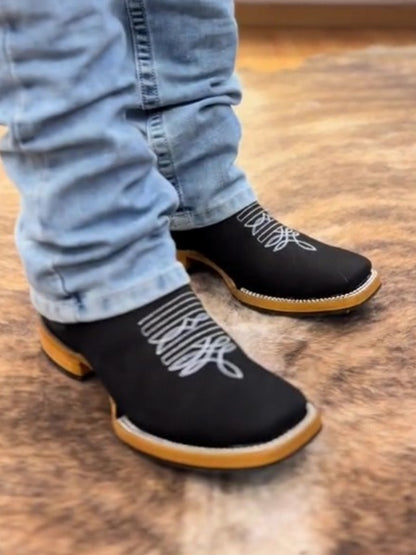 Men's Embroidered Western Ankle Boots