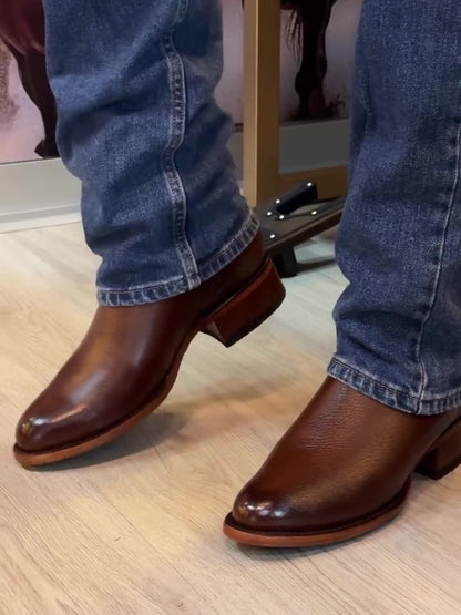 Men's Vintage Pointed Leather Boots