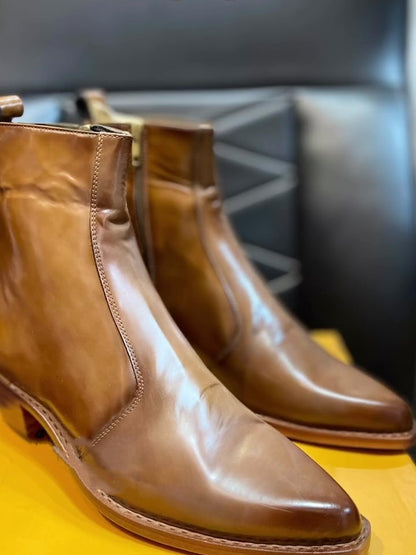 Men's Cuban Heel Goodyear Welted Boots