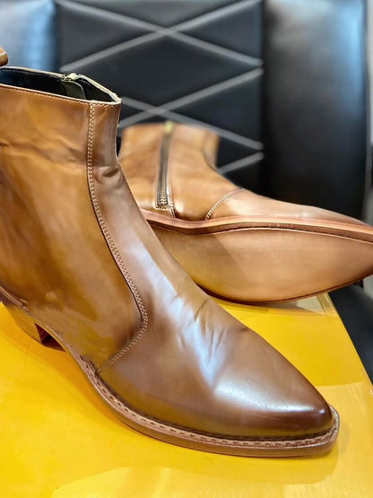 Men's Cuban Heel Goodyear Welted Boots