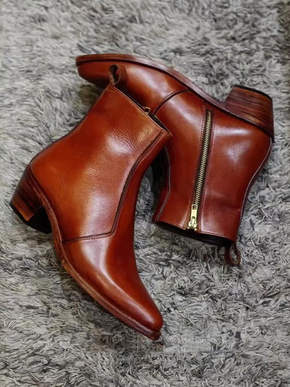 Men's Cuban Heel Goodyear Welted Boots