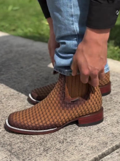 Men's Honey Woven Ankle Boots