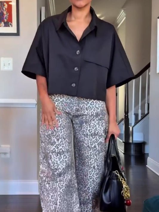 Trendy Single Breasted 3/4 Cape Sleeve Jacket