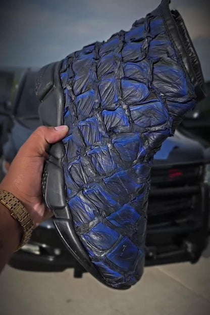 Men's Fishnet Pattern Soft Sole Ankle Boots