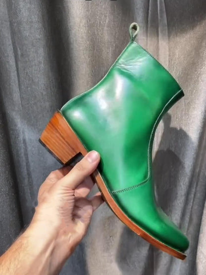 Men's Cuban Heel Goodyear Welted Boots