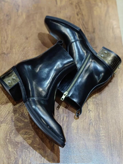 Men's Italian Luxury Hand-made Leather Boots