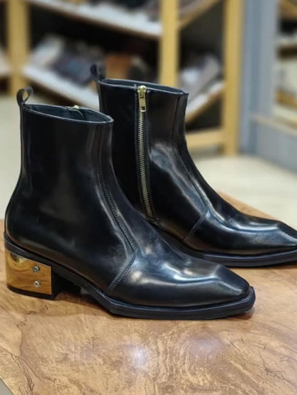 Men's Italian Luxury Hand-made Leather Boots