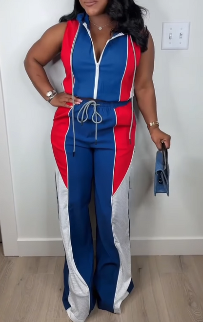 Spliced Color Two-piece Set