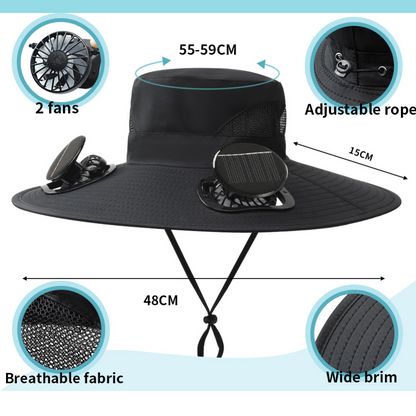 Summer Sun Shade Fan Fisherman Sun Hat