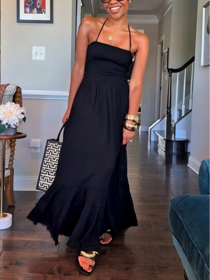 Summer Boho Sexy Backless Maxi Dress