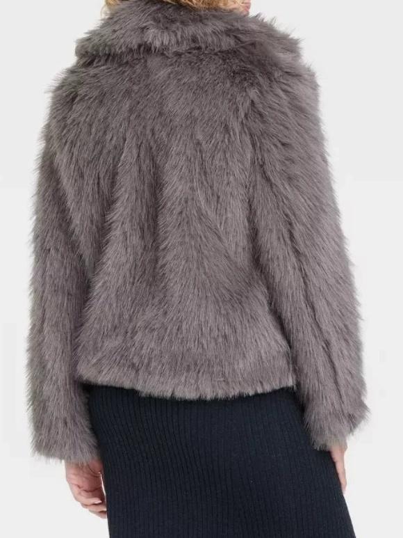 Women's Lapel Faux Fur Jacket Coat