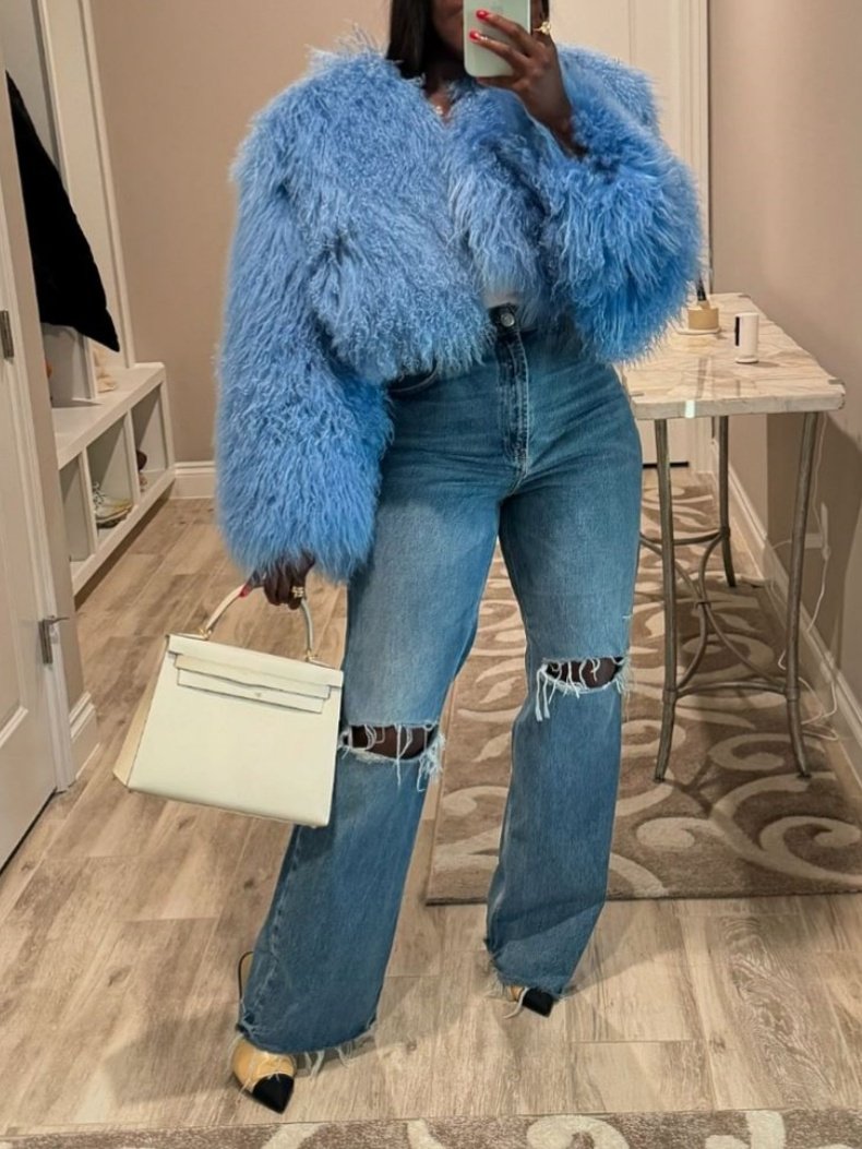 Solid Color Faux Fur Short Coat